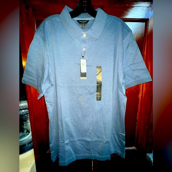 Men’s sz Large Tall Mefium Blue polo Banana Republic - Picture 1 of 1